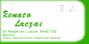 renato laczai business card